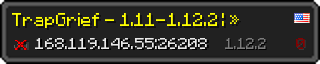 Userbar 320x64 in minecraft style for 168.119.146.55:26208