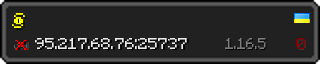 Userbar 320x64 in Minecraft-Stil für den Server 95.217.68.76:25737