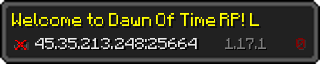 Userbar 320x64 in Minecraft-Stil für den Server 45.35.213.248:25664