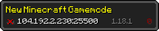 Userbar 320x64 in minecraft style for 104.192.2.230:25500