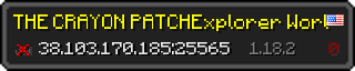 Userbar 320x64 in Minecraft-Stil für den Server 38.103.170.185:25565