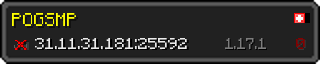 Userbar 320x64 in Minecraft-Stil für den Server 31.11.31.181:25592