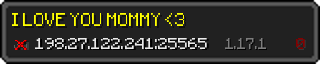 Userbar 320x64 in Minecraft-Stil für den Server 198.27.122.241:25565