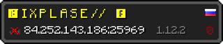 Userbar 320x64 in Minecraft-Stil für den Server 84.252.143.186:25969