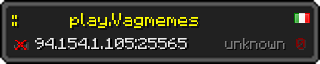 Userbar 320x64 in Minecraft-Stil für den Server 94.154.1.105:25565