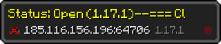 Userbar 320x64 in minecraft style for 185.116.156.196:64706