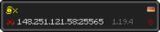 Userbar 320x64 in minecraft style for 148.251.121.58:25565