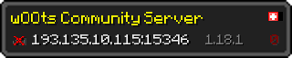 Userbar 320x64 in Minecraft-Stil für den Server 193.135.10.115:15346