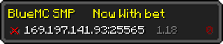 Userbar 320x64 in Minecraft-Stil für den Server 169.197.141.93:25565