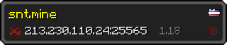 Userbar 320x64 in Minecraft-Stil für den Server 213.230.110.24:25565