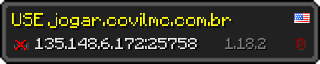 Userbar 320x64 in Minecraft-Stil für den Server 135.148.6.172:25758