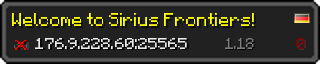 Userbar 320x64 in Minecraft-Stil für den Server 176.9.228.60:25565