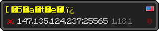 Userbar 320x64 in minecraft style for 147.135.124.237:25565