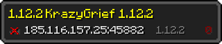 Userbar 320x64 in Minecraft-Stil für den Server 185.116.157.25:45882