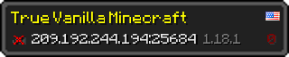 Userbar 320x64 in Minecraft-Stil für den Server 209.192.244.194:25684