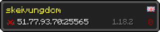 Userbar 320x64 in Minecraft-Stil für den Server 51.77.93.70:25565