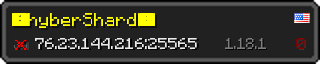 Userbar 320x64 in minecraft style for 76.23.144.216:25565