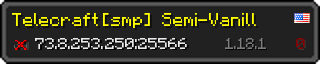 Userbar 320x64 in Minecraft-Stil für den Server 73.8.253.250:25566