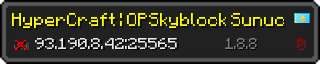 Userbar 320x64 in Minecraft-Stil für den Server 93.190.8.42:25565