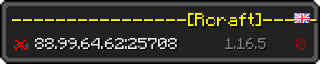 Юзербар 320x64 в стиле майнкрафт для сервера 88.99.64.62:25708