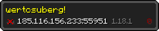 Userbar 320x64 in minecraft style for 185.116.156.233:55951