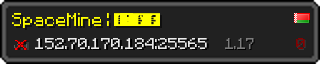 Userbar 320x64 in minecraft style for 152.70.170.184:25565