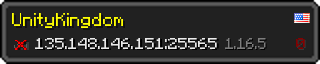 Userbar 320x64 in minecraft style for 135.148.146.151:25565