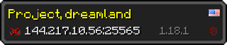 Userbar 320x64 in minecraft style for 144.217.10.56:25565