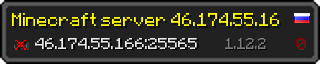 Userbar 320x64 in Minecraft-Stil für den Server 46.174.55.166:25565