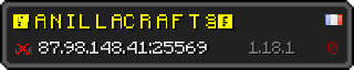 Userbar 320x64 in Minecraft-Stil für den Server 87.98.148.41:25569