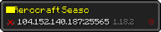 Userbar 320x64 in Minecraft-Stil für den Server 104.152.140.187:25565