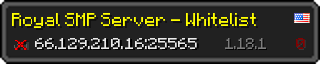 Userbar 320x64 in minecraft style for 66.129.210.16:25565