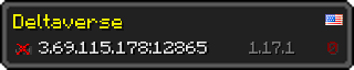 Userbar 320x64 in Minecraft-Stil für den Server 3.69.115.178:12865