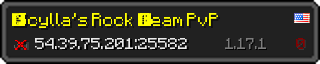 Userbar 320x64 in Minecraft-Stil für den Server 54.39.75.201:25582