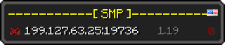 Userbar 320x64 in Minecraft-Stil für den Server 199.127.63.25:19736