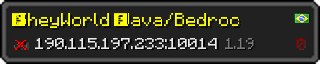 Userbar 320x64 in Minecraft-Stil für den Server 190.115.197.233:10014