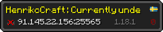 Userbar 320x64 in minecraft style for 91.145.22.156:25565