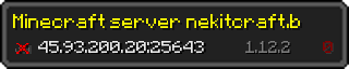 Userbar 320x64 in Minecraft-Stil für den Server 45.93.200.20:25643