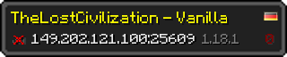 Userbar 320x64 in minecraft style for 149.202.121.100:25609