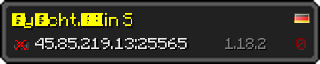 Userbar 320x64 in minecraft style for 45.85.219.13:25565