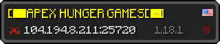 Userbar 320x64 in minecraft style for 104.194.8.211:25720