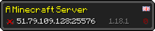 Userbar 320x64 in minecraft style for 51.79.109.128:25576