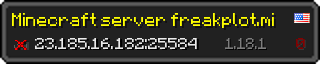 Userbar 320x64 in Minecraft-Stil für den Server 23.185.16.182:25584