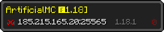 Userbar 320x64 in minecraft style for 185.215.165.20:25565