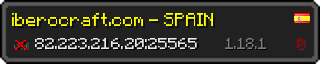 Userbar 320x64 in minecraft style for 82.223.216.20:25565