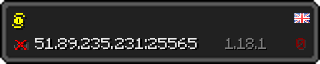 Userbar 320x64 in Minecraft-Stil für den Server 51.89.235.231:25565