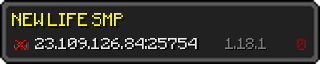 Userbar 320x64 in minecraft style for 23.109.126.84:25754