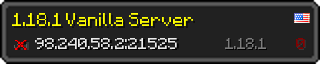 Userbar 320x64 in minecraft style for 98.240.58.2:21525