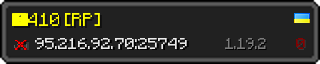 Userbar 320x64 in Minecraft-Stil für den Server 95.216.92.70:25749