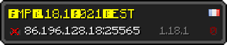 Userbar 320x64 in Minecraft-Stil für den Server 86.196.128.18:25565
